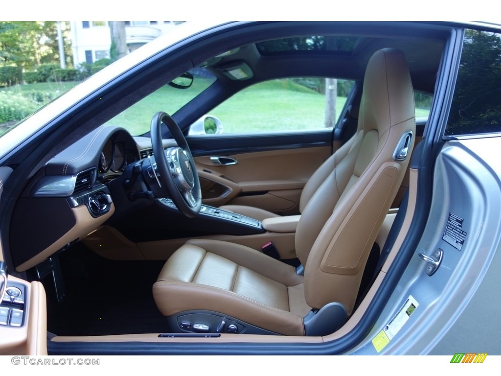 2014 911 Turbo Coupe - GT Silver Metallic / Espresso/Cognac Natural Leather photo #14