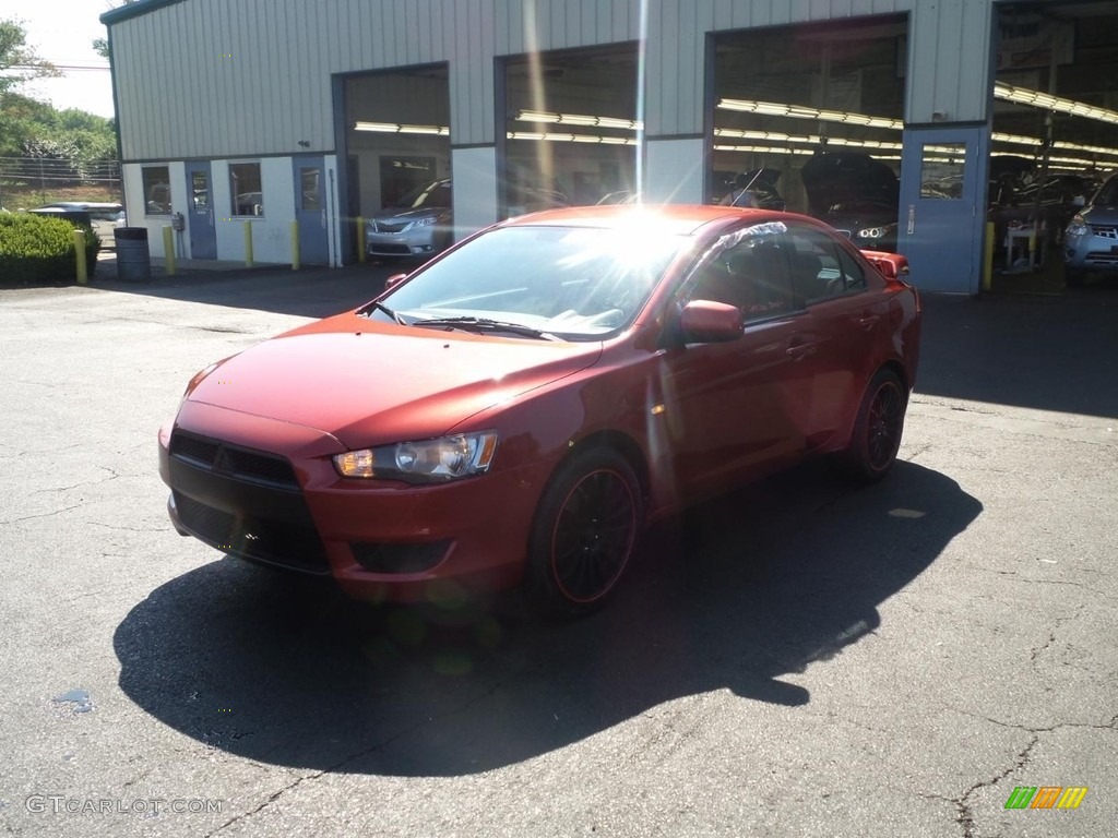 2008 Lancer ES - Rally Red Pearl / Black photo #1