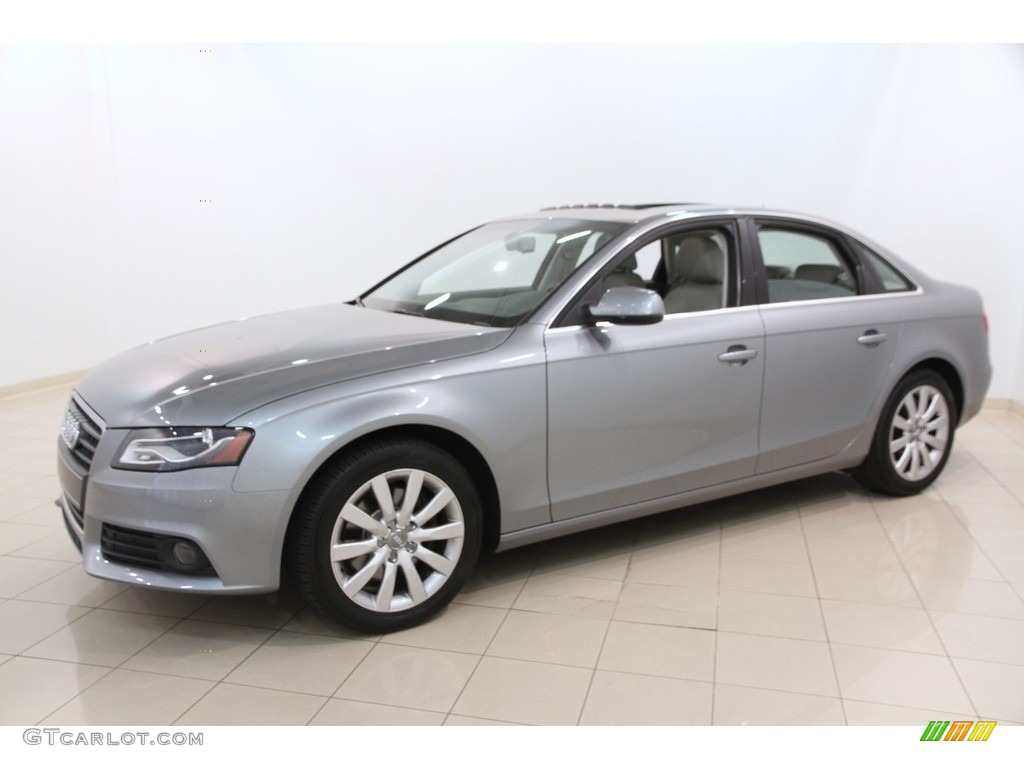 2010 A4 2.0T quattro Sedan - Quartz Gray Metallic / Light Gray photo #3