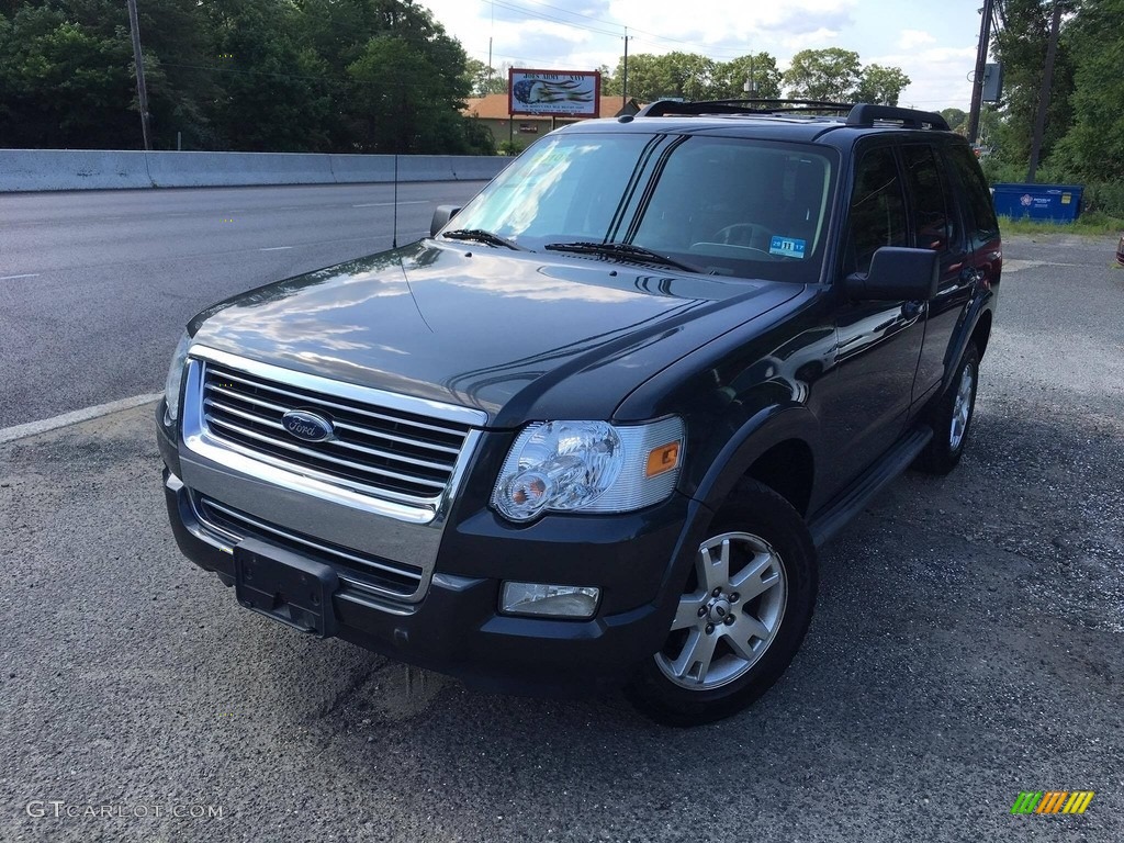 2010 Explorer XLT 4x4 - Black Pearl Slate Metallic / Black photo #1