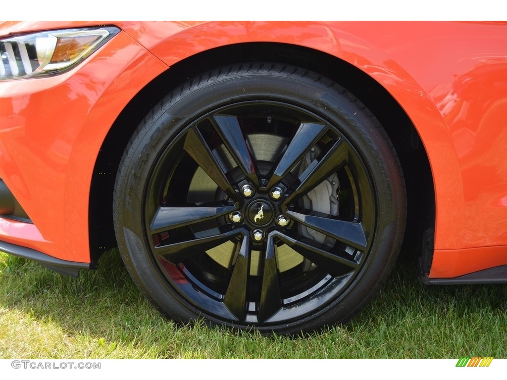 2015 Mustang EcoBoost Premium Convertible - Competition Orange / Ebony photo #18
