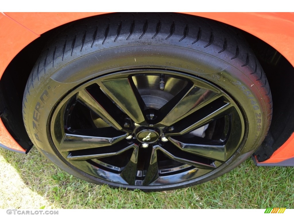 2015 Mustang EcoBoost Premium Convertible - Competition Orange / Ebony photo #19