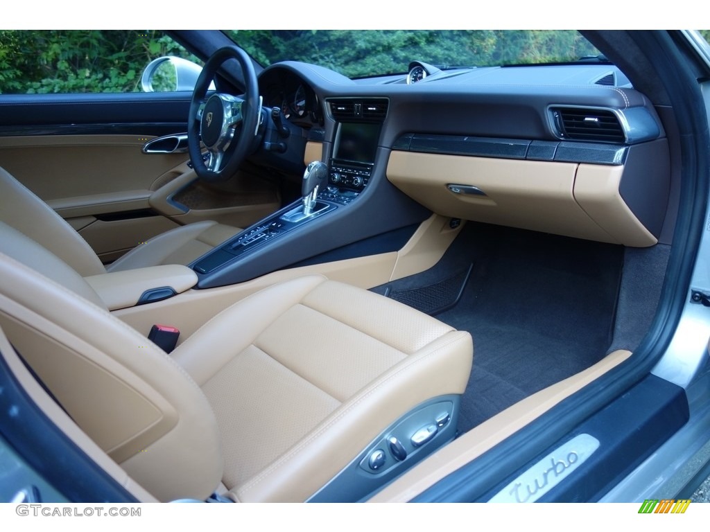 2014 911 Turbo Coupe - GT Silver Metallic / Espresso/Cognac Natural Leather photo #16