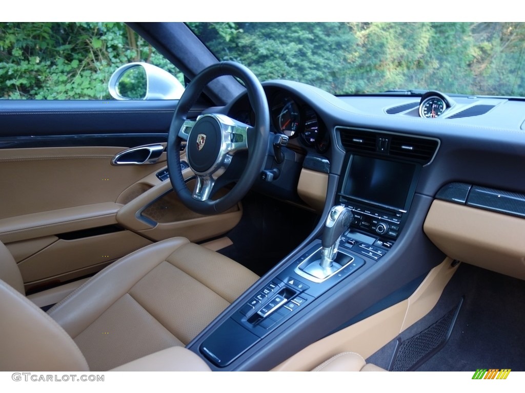 2014 911 Turbo Coupe - GT Silver Metallic / Espresso/Cognac Natural Leather photo #18