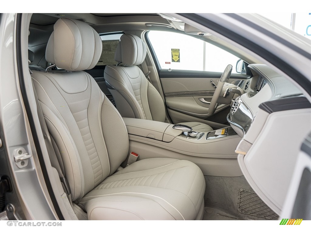 Crystal Grey/Seashell Grey Interior 2016 Mercedes-Benz S 550e Plug-In Hybrid Sedan Photo #114703636