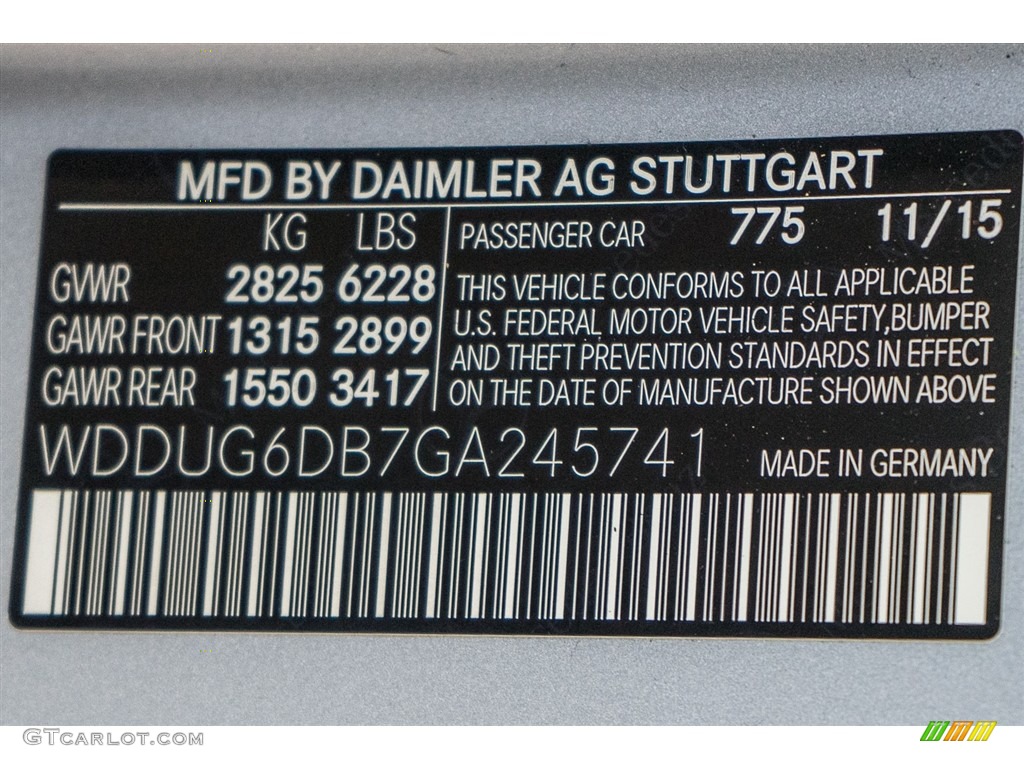 2016 S Color Code 775 for Iridium Silver Metallic Photo #114703648