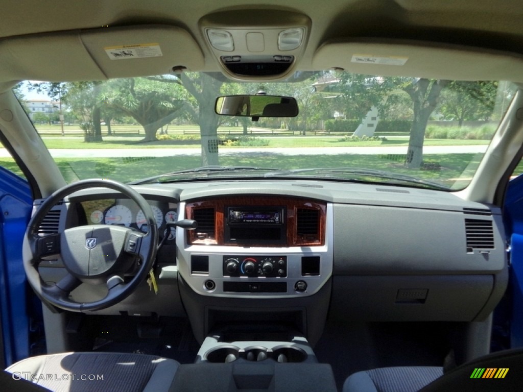 2008 Ram 1500 SLT Quad Cab - Electric Blue Pearl / Medium Slate Gray photo #2