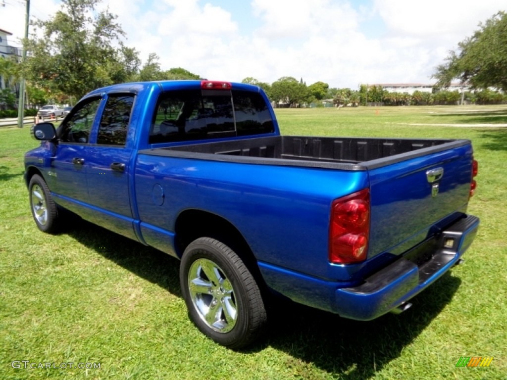 2008 Ram 1500 SLT Quad Cab - Electric Blue Pearl / Medium Slate Gray photo #6