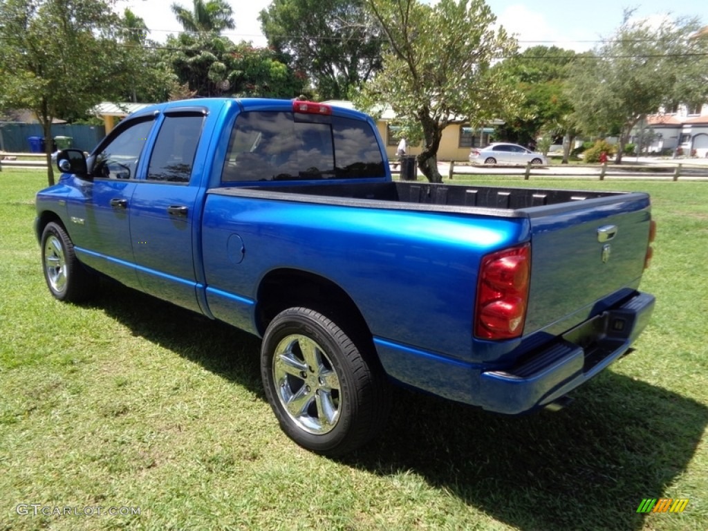 2008 Ram 1500 SLT Quad Cab - Electric Blue Pearl / Medium Slate Gray photo #16