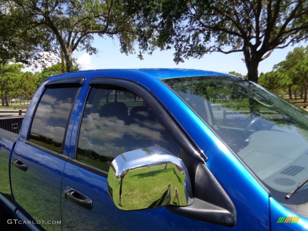 2008 Ram 1500 SLT Quad Cab - Electric Blue Pearl / Medium Slate Gray photo #25
