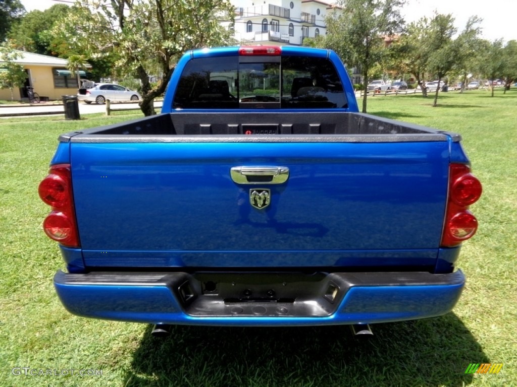 2008 Ram 1500 SLT Quad Cab - Electric Blue Pearl / Medium Slate Gray photo #37