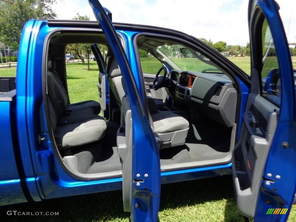 2008 Ram 1500 SLT Quad Cab - Electric Blue Pearl / Medium Slate Gray photo #42