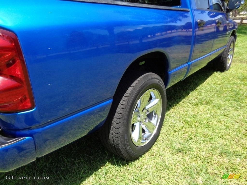 2008 Ram 1500 SLT Quad Cab - Electric Blue Pearl / Medium Slate Gray photo #45