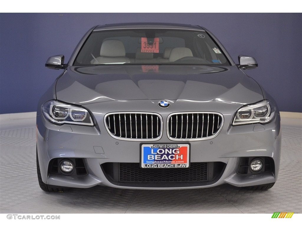 2014 5 Series 528i Sedan - Space Gray Metallic / Ivory White/Black photo #2