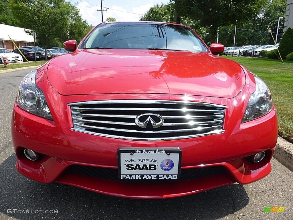 2011 G 37 x AWD Coupe - Vibrant Red / Graphite photo #8