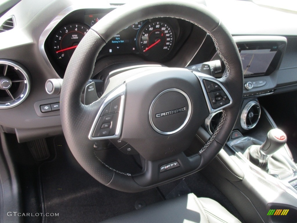 2017 Chevrolet Camaro SS Coupe Jet Black Steering Wheel Photo #114718908