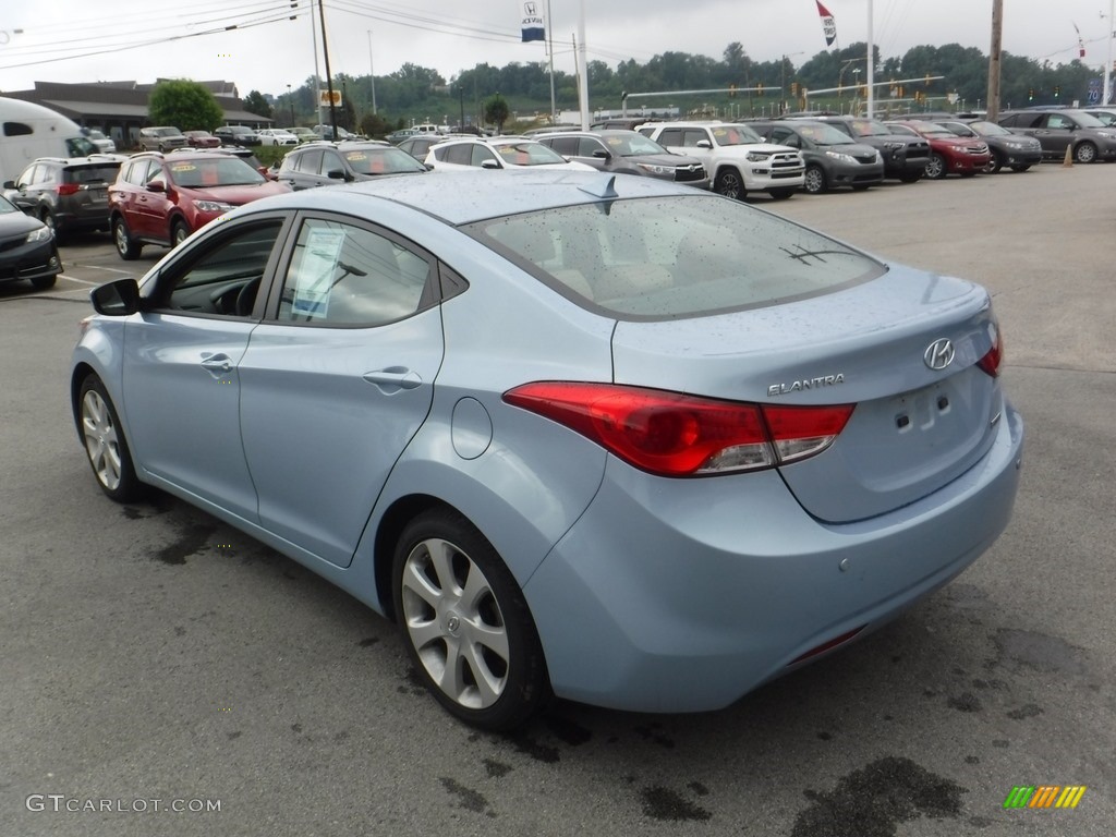 2012 Elantra Limited - Blue Sky Metallic / Beige photo #7