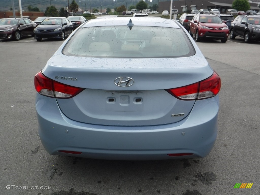 2012 Elantra Limited - Blue Sky Metallic / Beige photo #8