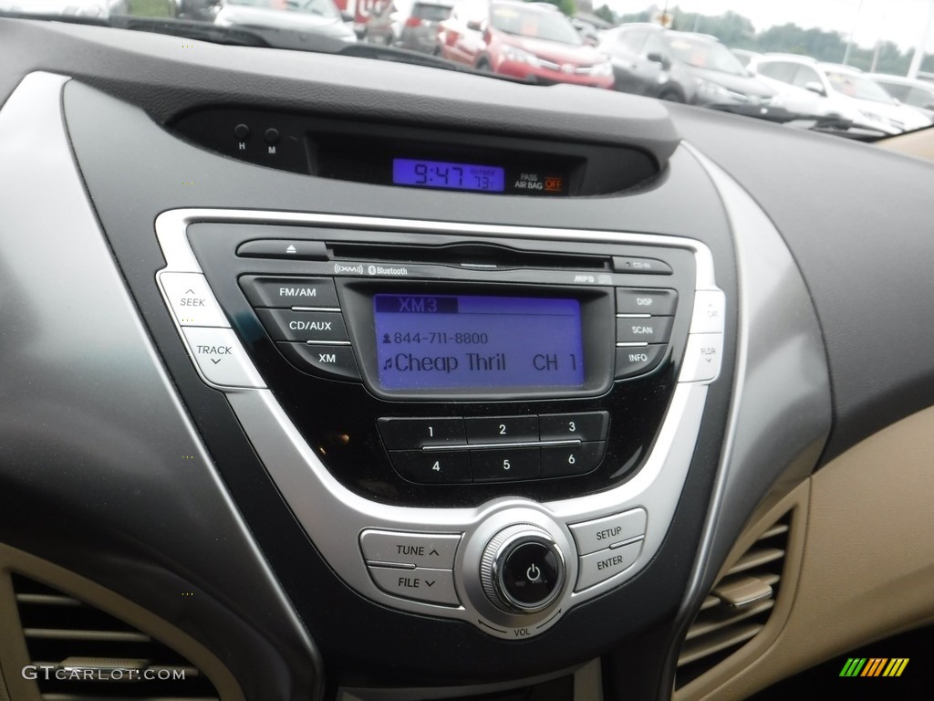 2012 Elantra Limited - Blue Sky Metallic / Beige photo #15