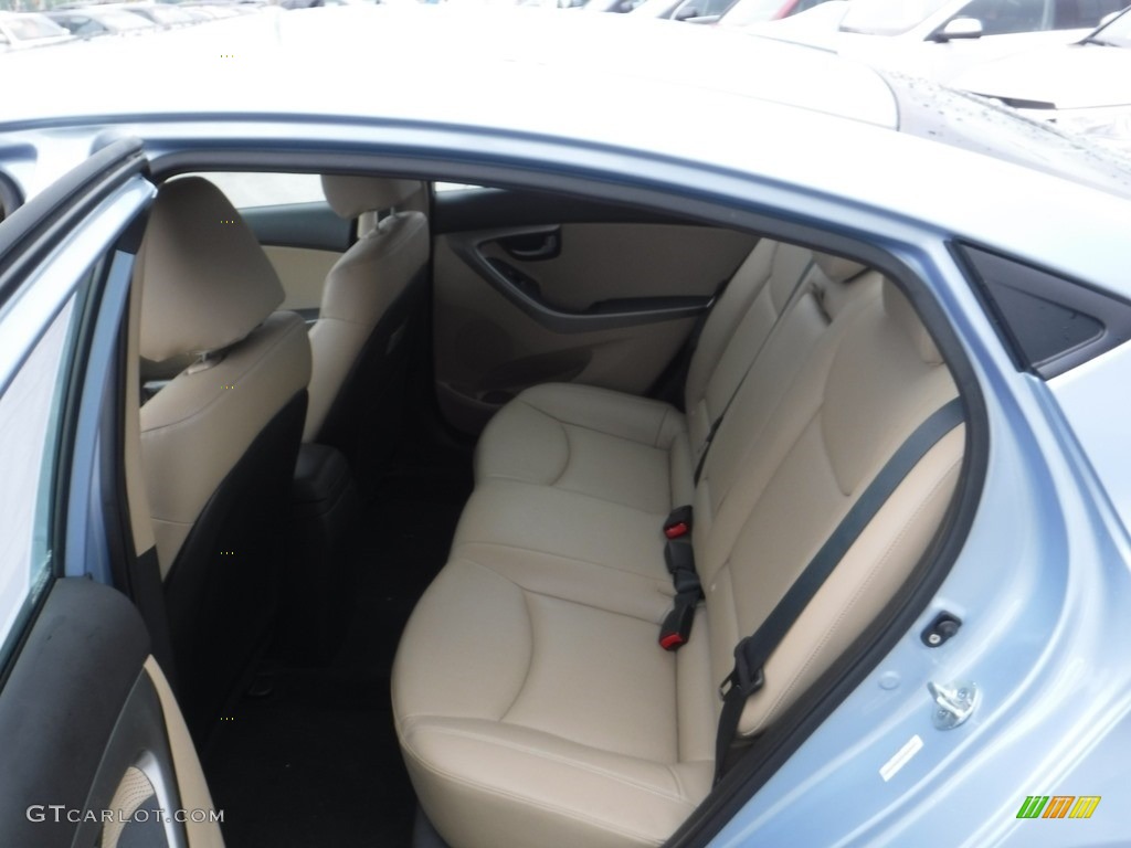 2012 Elantra Limited - Blue Sky Metallic / Beige photo #22