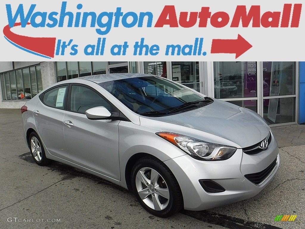 2011 Elantra GLS - Shimmering Silver Metallic / Gray photo #1