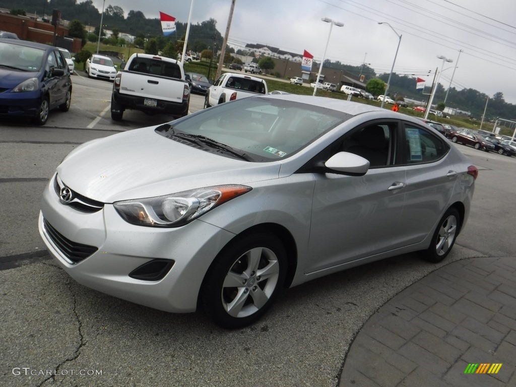 2011 Elantra GLS - Shimmering Silver Metallic / Gray photo #4