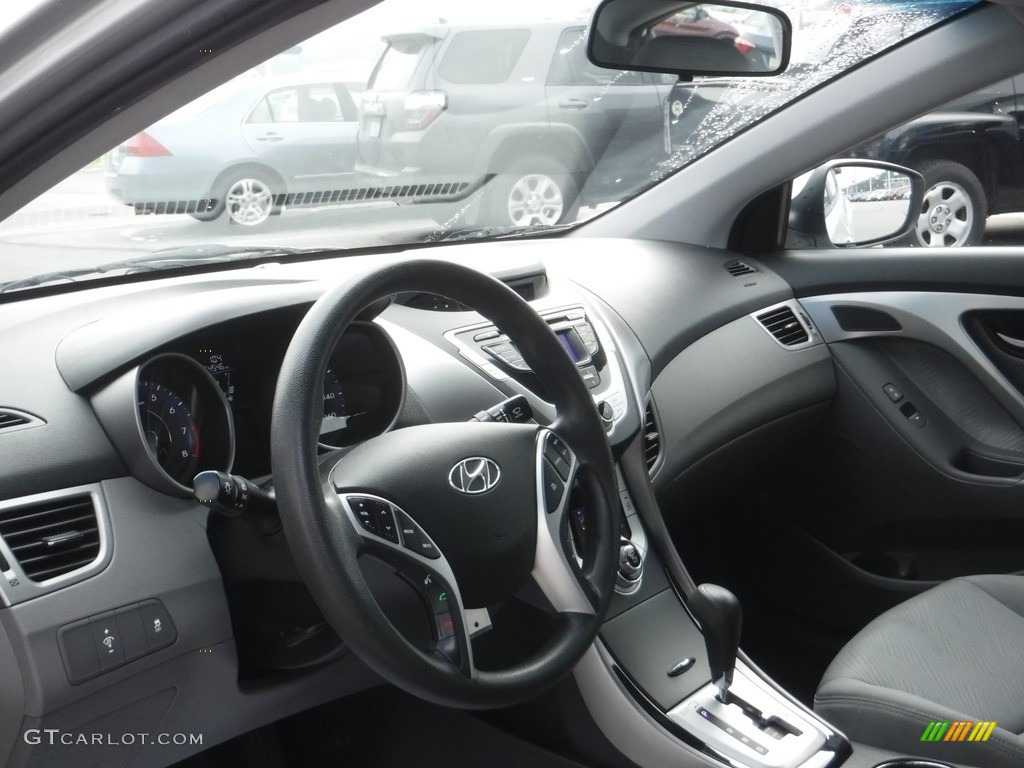 2011 Elantra GLS - Shimmering Silver Metallic / Gray photo #9