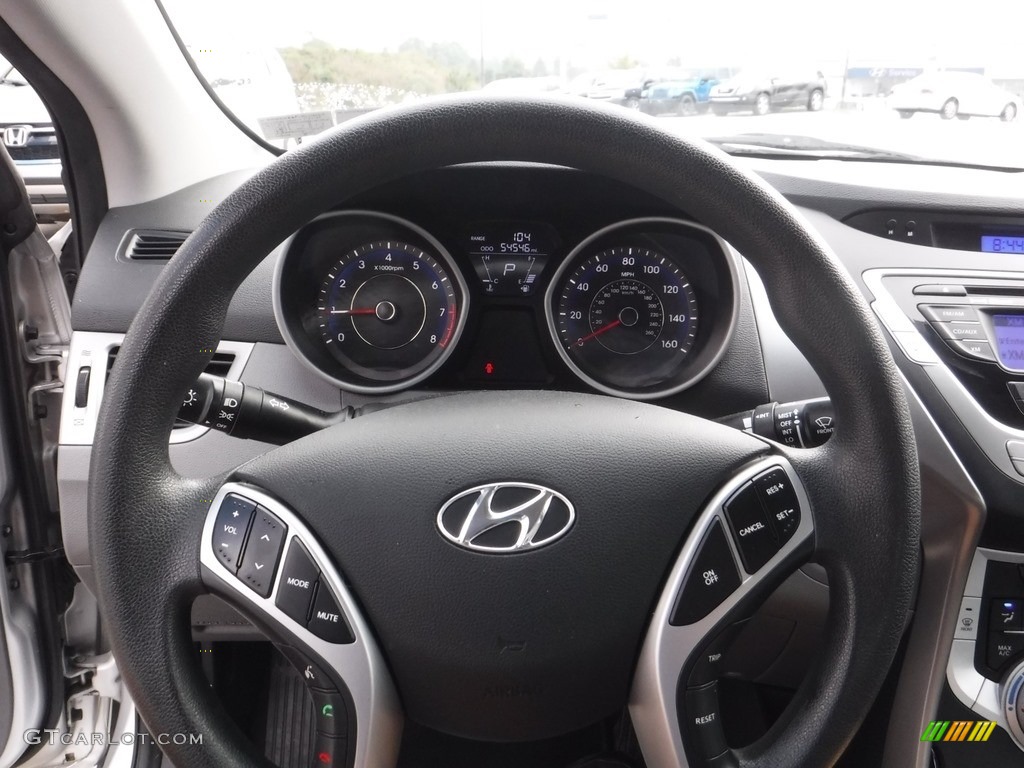 2011 Elantra GLS - Shimmering Silver Metallic / Gray photo #15