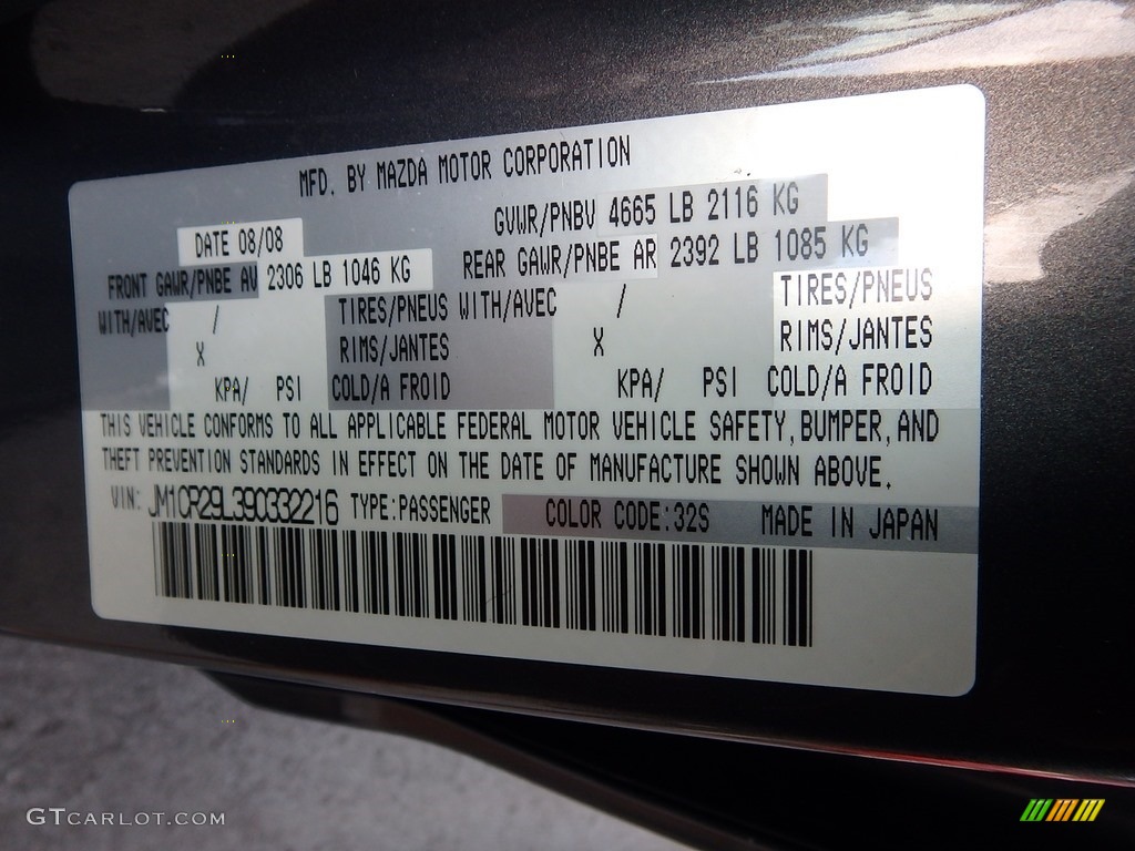 2009 MAZDA5 Sport - Galaxy Gray Mica / Black photo #14