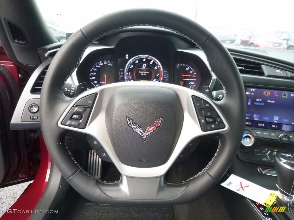 2017 Chevrolet Corvette Stingray Coupe Jet Black Steering Wheel Photo #114729183