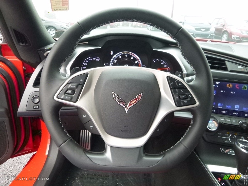 2017 Chevrolet Corvette Stingray Coupe Adrenaline Red Steering Wheel Photo #114729618