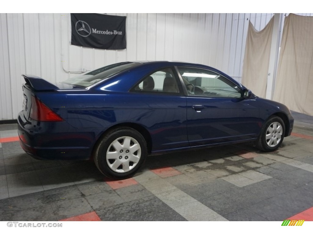 2002 Civic EX Coupe - Eternal Blue Pearl / Beige photo #7