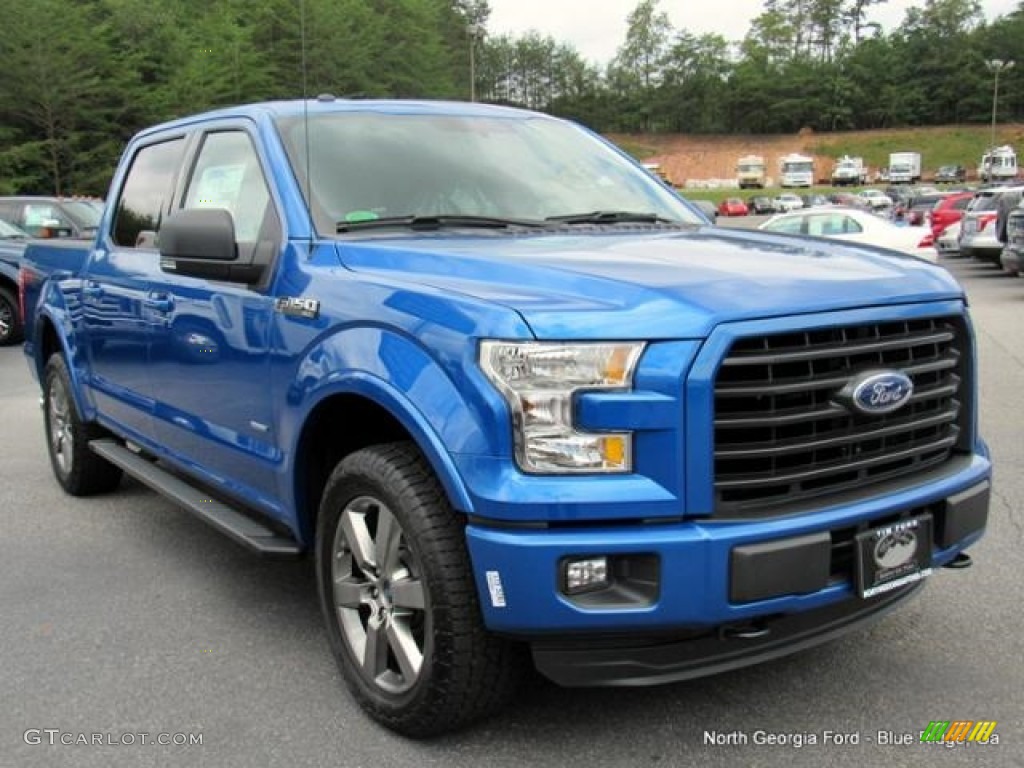 2016 F150 XLT SuperCrew 4x4 - Blue Flame / Black photo #7