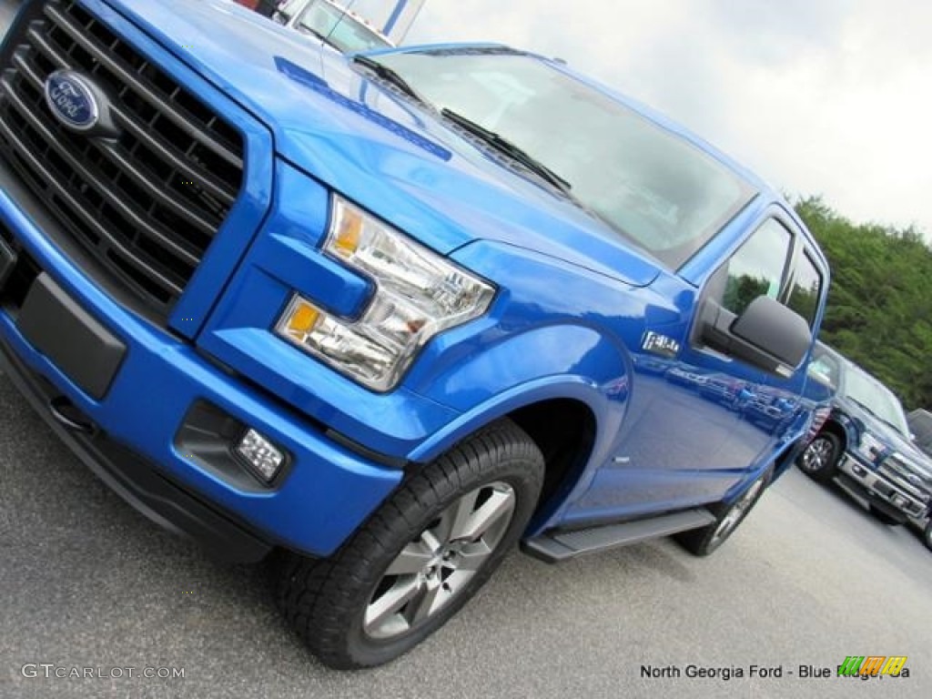 2016 F150 XLT SuperCrew 4x4 - Blue Flame / Black photo #35