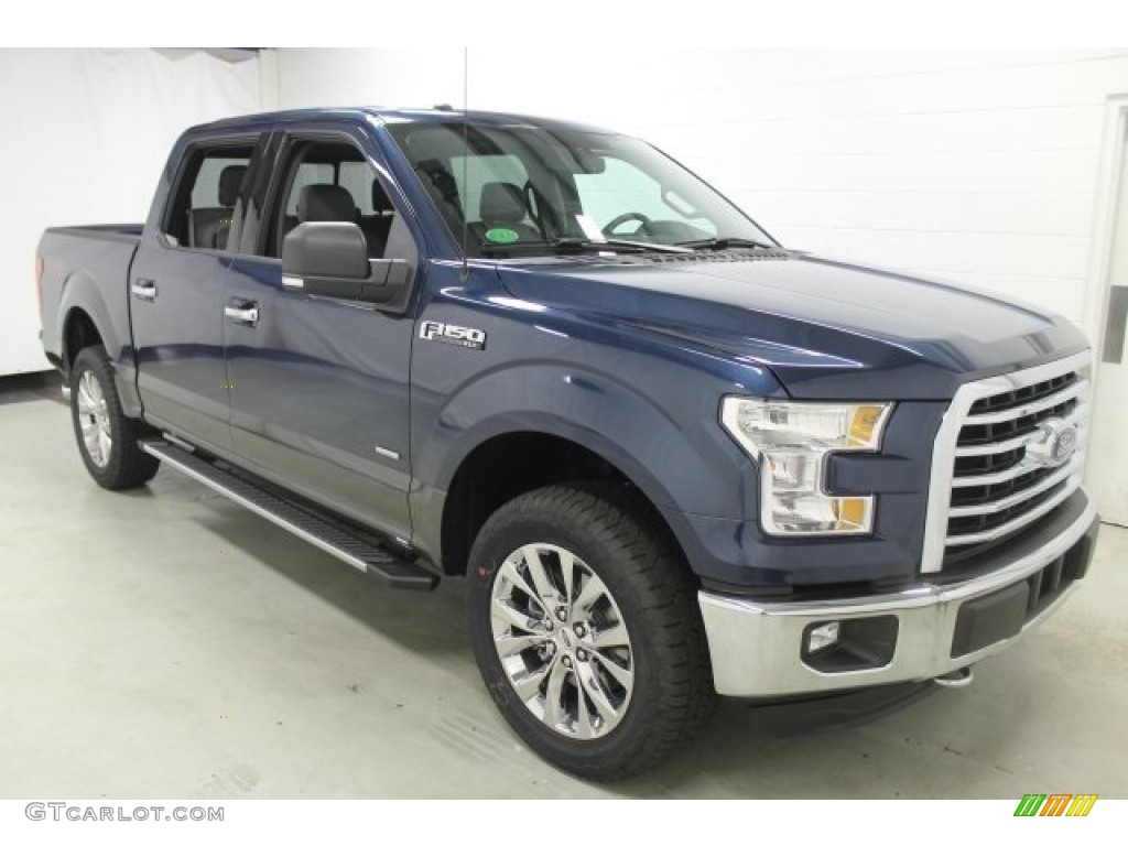 2016 F150 XLT SuperCrew 4x4 - Blue Jeans / Medium Earth Gray photo #3