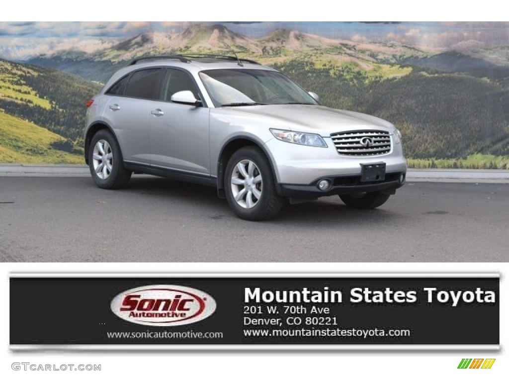 2005 FX 35 AWD - Brilliant Silver Metallic / Brick/Black photo #1