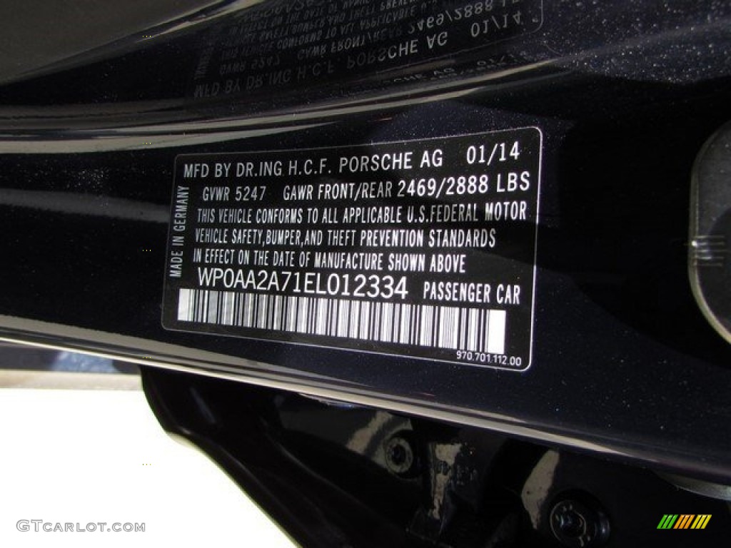2014 Panamera 4 - Dark Blue Metallic / Black photo #33