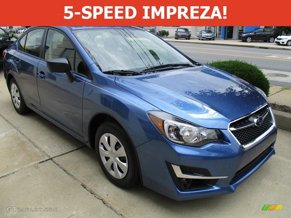 2016 Impreza 2.0i 4-door - Quartz Blue Pearl / Black photo #1