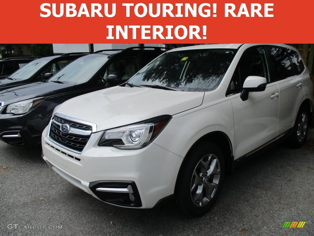 2017 Forester 2.5i Touring - Crystal White Pearl / Saddle Brown photo #1