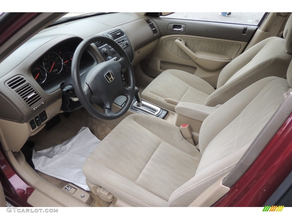 2003 Civic EX Sedan - Radiant Ruby Pearl / Ivory photo #5