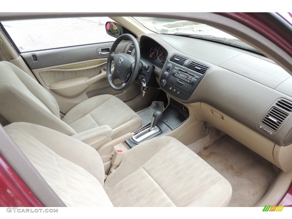 2003 Civic EX Sedan - Radiant Ruby Pearl / Ivory photo #15