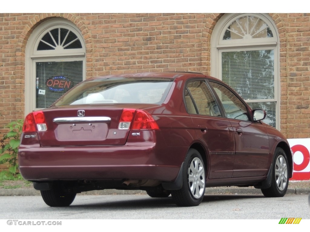 2003 Civic EX Sedan - Radiant Ruby Pearl / Ivory photo #18