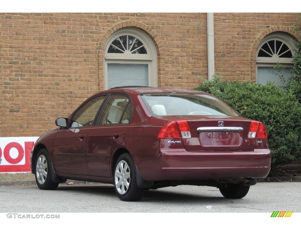 2003 Civic EX Sedan - Radiant Ruby Pearl / Ivory photo #19