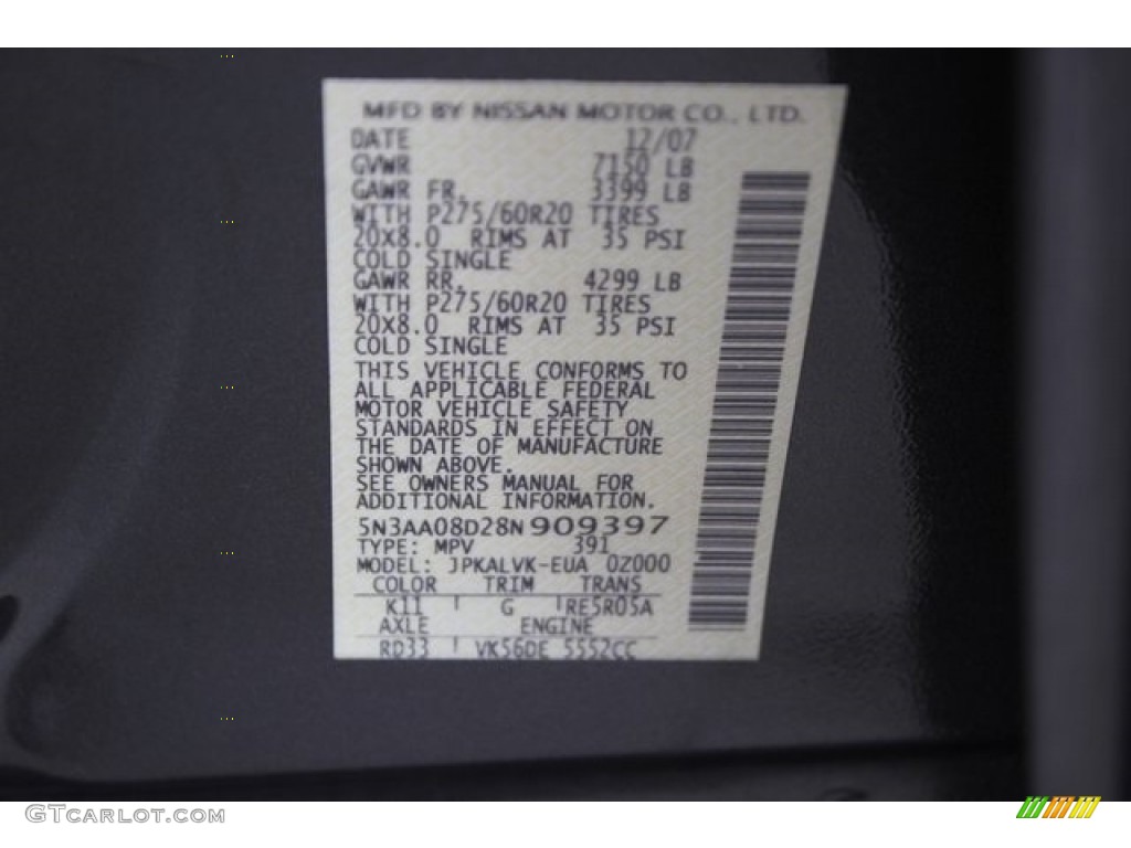 2008 QX 56 - Silver Graphite Gray / Charcoal photo #51