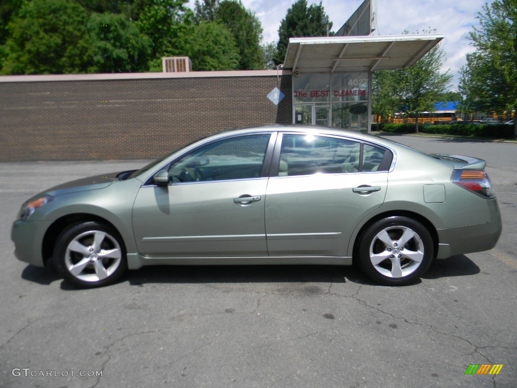 2007 Altima 3.5 SE - Metallic Jade / Blond photo #7
