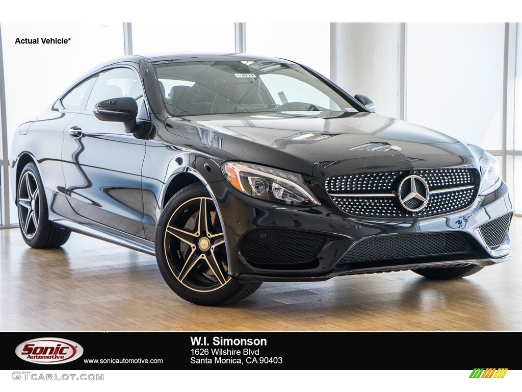 2017 C 300 4Matic Coupe - Black / Black photo #1