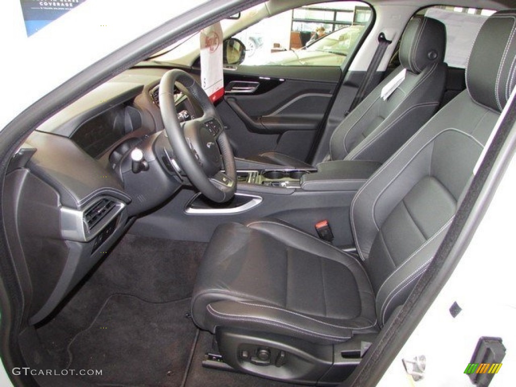 Jet w/Light Oyster Interior 2017 Jaguar F-PACE 35t AWD R-Sport Photo #114748071