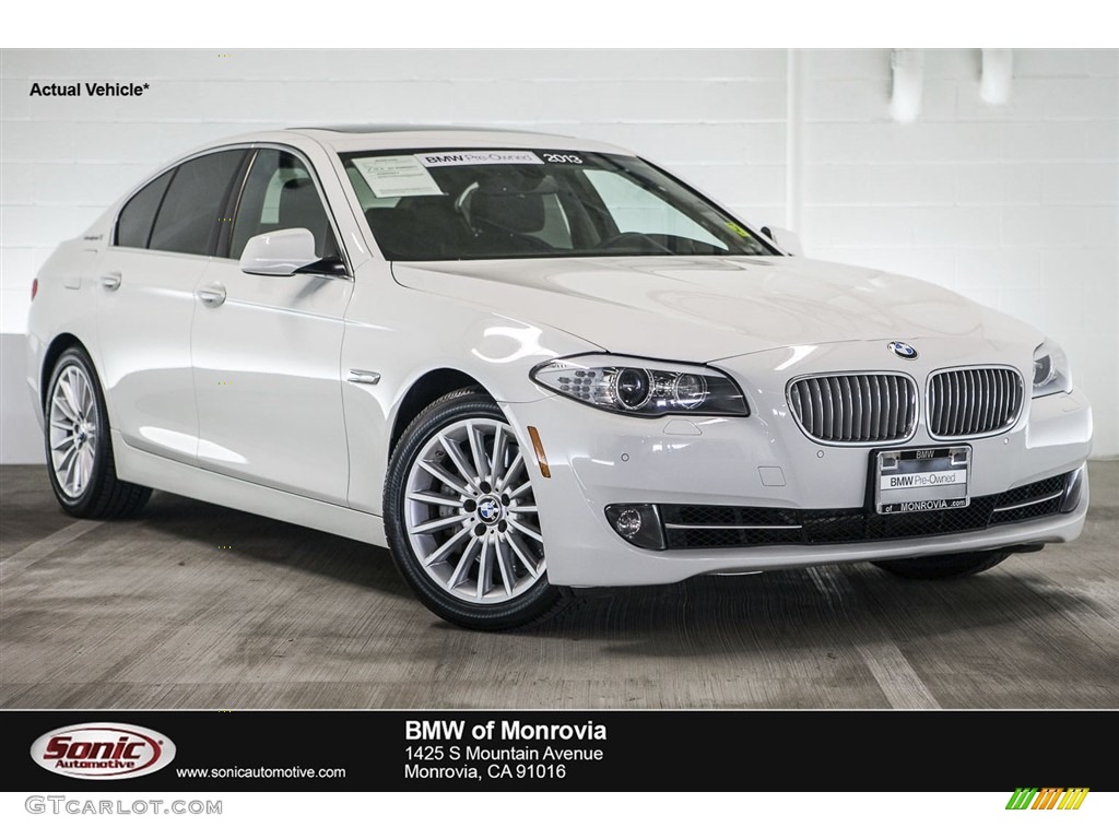 2013 5 Series ActiveHybrid 5 - Alpine White / Black photo #1