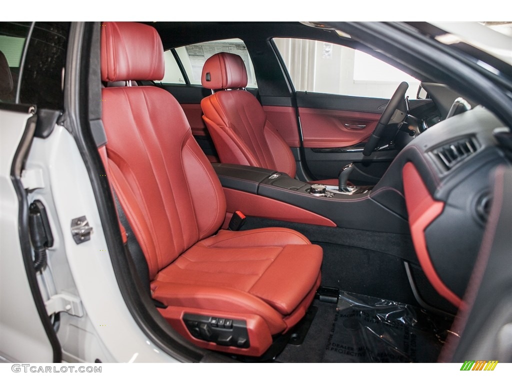 Vermilion Red Interior 2017 BMW 6 Series 640i Gran Coupe Photo #114749319