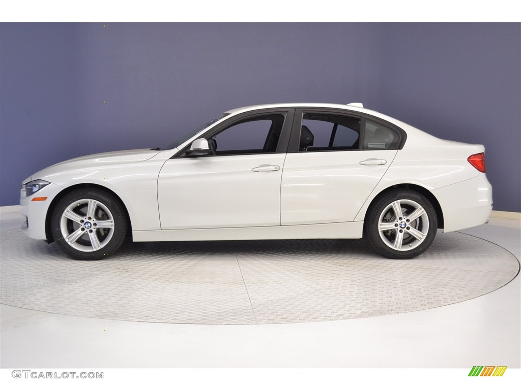 2013 3 Series 320i Sedan - Mineral White Metallic / Black photo #4